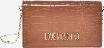 Pochette Love Moschino en marron : devant