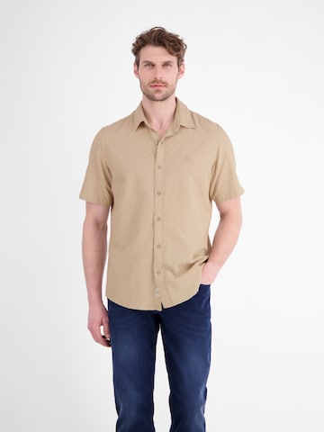 LERROS Regular fit Button Up Shirt in Beige: front