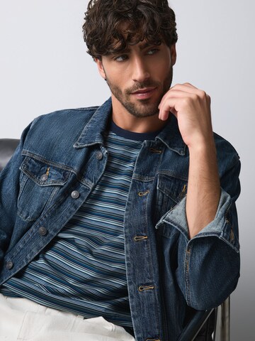 Next - Camisa 'N. Premium' em azul