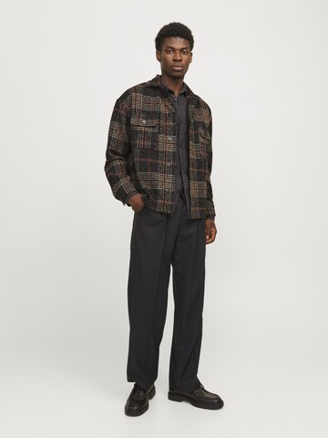 JACK & JONES Comfort fit Overhemd 'JORRoxbury' in Zwart