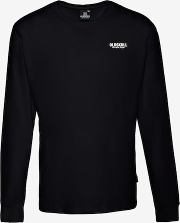 Oldskull Langarmshirt in Schwarz: Vorderseite