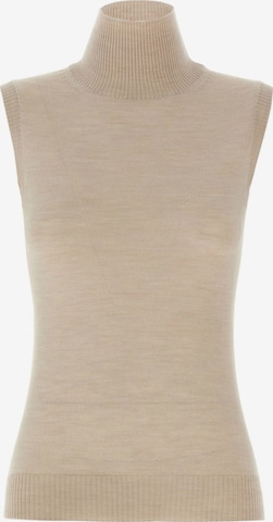 Sportmax Sweter 'Vertigo Virgin Wool Roll Neck Top' w kolorze beżowy: przód