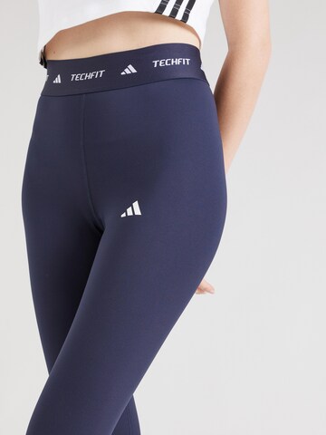 ADIDAS PERFORMANCE Skinny Workout Pants in Blue