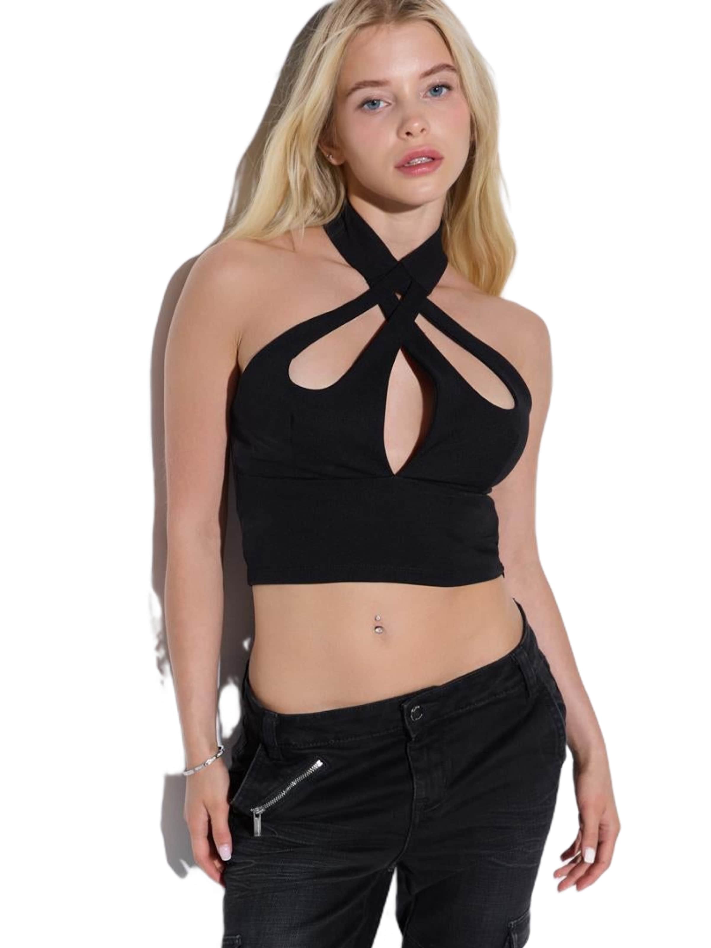 No Matter What Top in Zwart: voorkant