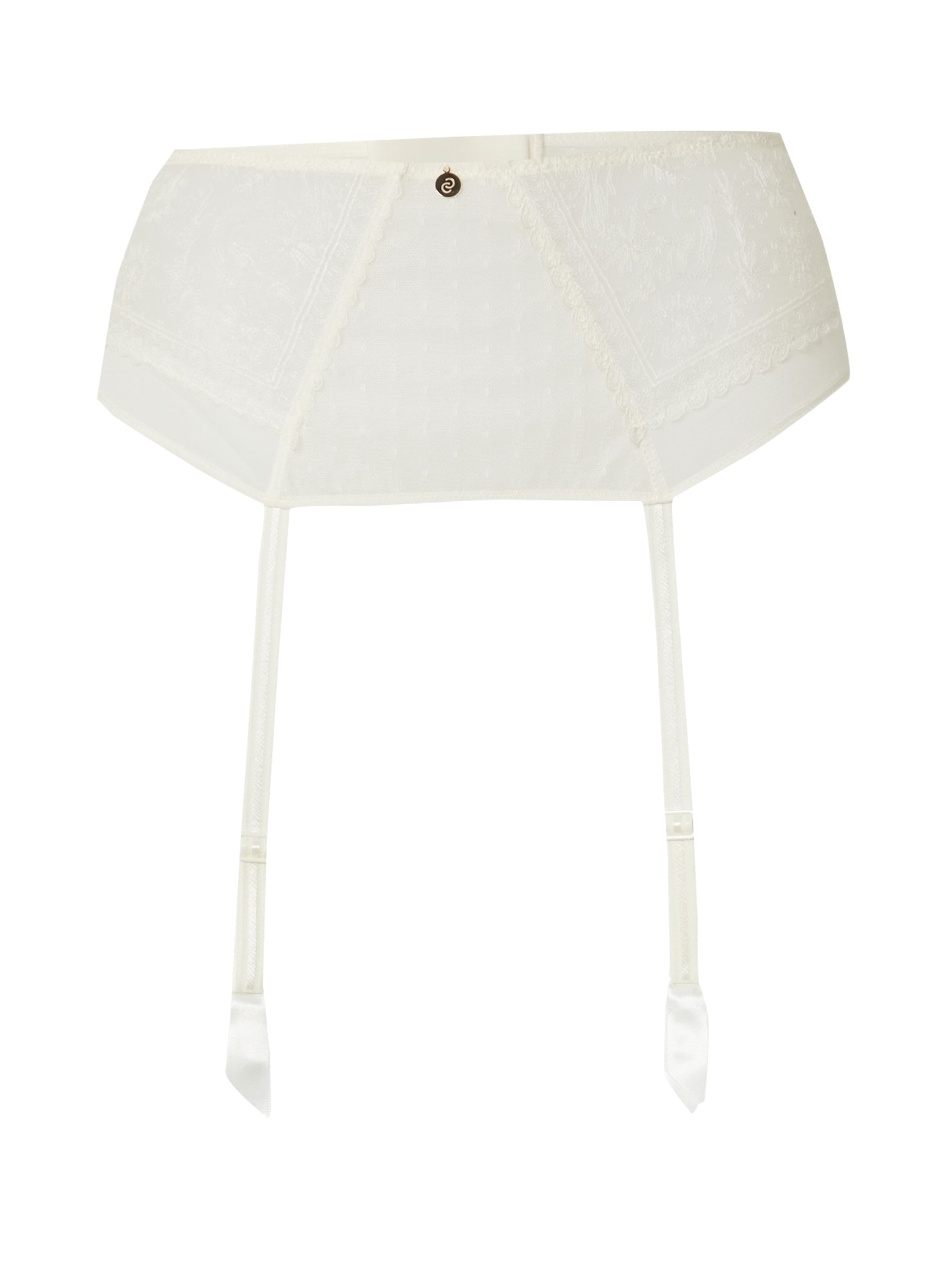 Chantelle Garter Belt in Beige: front