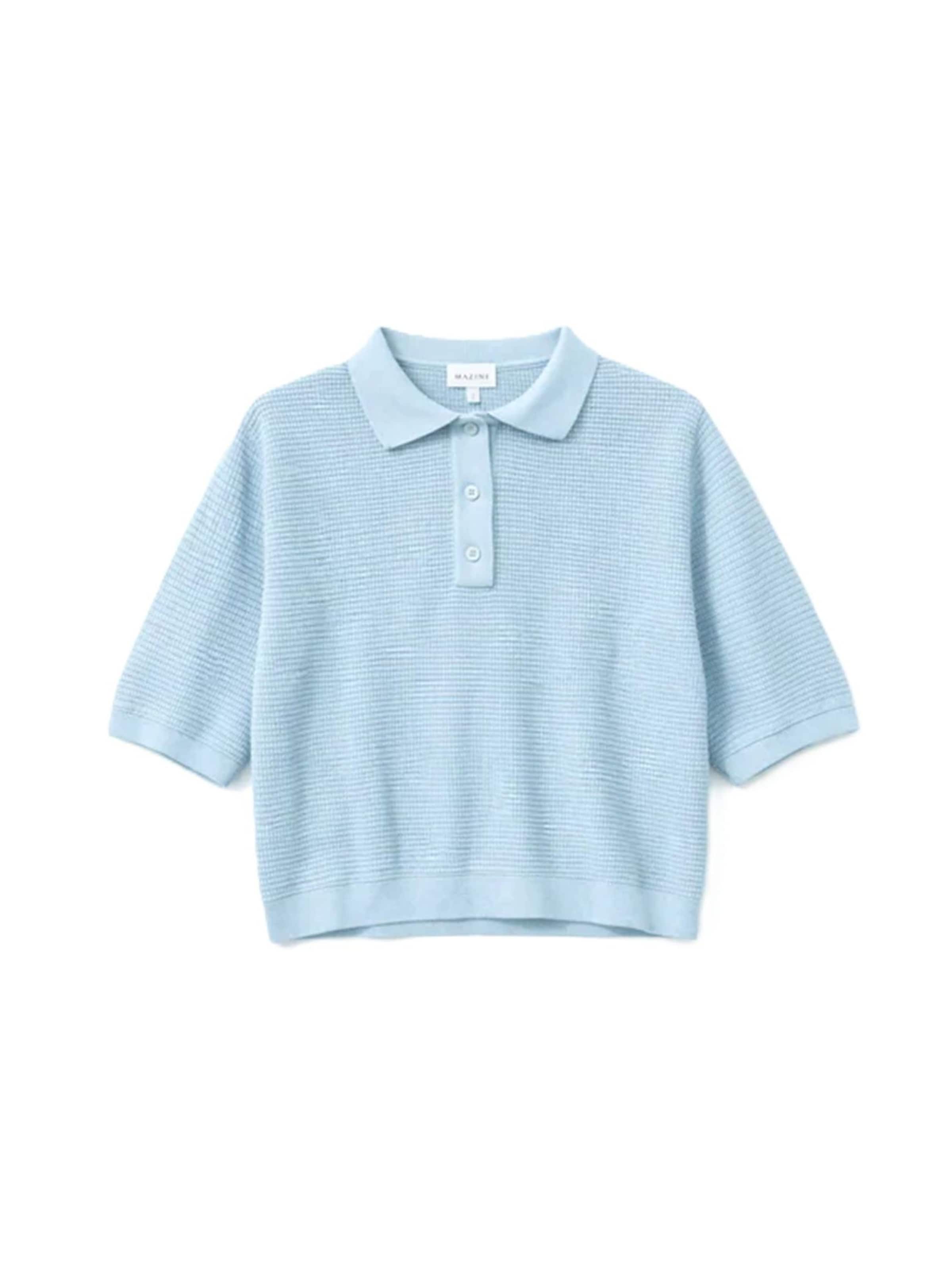 mazine Shirt 'Knit Polo'‌‌ in hellblau, Produktansicht