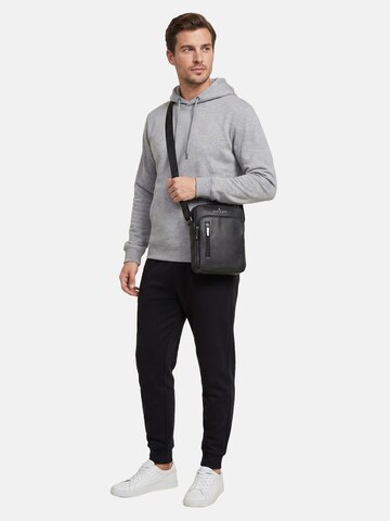 Borsa a tracolla 'Borsa a Tracolla Uomo Navigare Poliestere Zip' di Navigare in nero