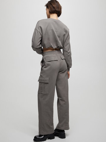 Wide Leg Pantalon Pull&Bear en gris