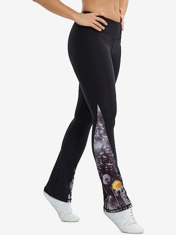 Winshape Расклешенный Спортивные штаны 'BCL105' в Черный: спереди