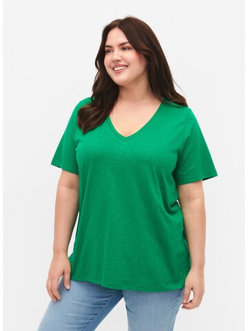 T-shirt 'Brea' Zizzi en vert