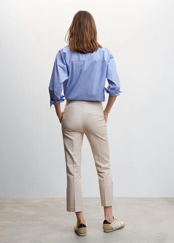 Regular Pantalon à plis MANGO en beige