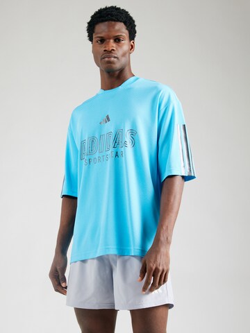 T-Shirt fonctionnel 'TIRO' ADIDAS SPORTSWEAR en bleu : devant