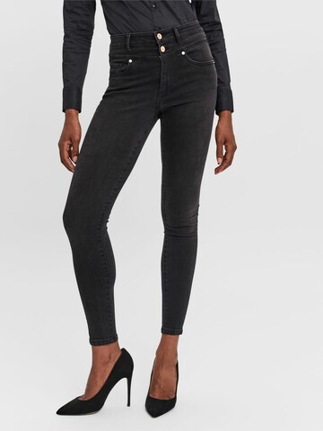 VERO MODA Slimfit Jeans in Zwart: voorkant