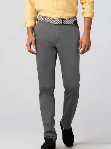 MEYER Regular Chino Pants 'Oslo' in Grey: front