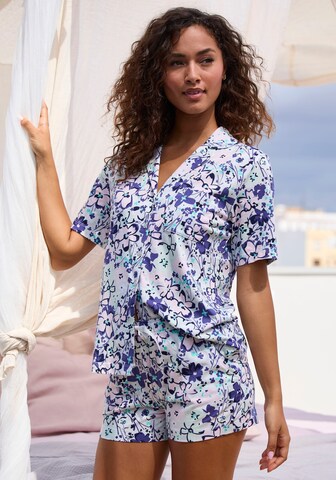 s.Oliver Short Pajama Set in Blue: front
