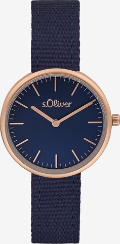 s.Oliver Analog Watch in Blue: front