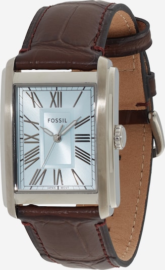 FOSSIL Analogni sat 'Carraway' u pastelno plava / smeđa / srebro, Pregled proizvoda