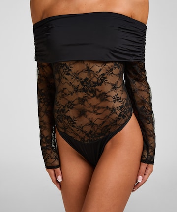 Hunkemöller Shirt bodysuit in Black