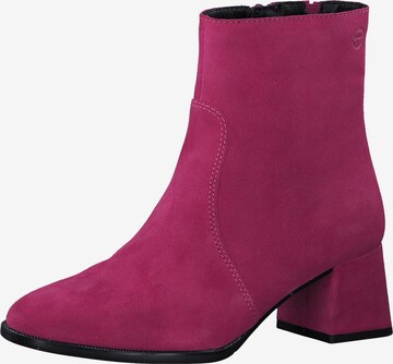 TAMARIS Ankle Boots in Pink: front
