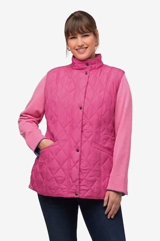 Ulla Popken Bodywarmer in Roze: voorkant