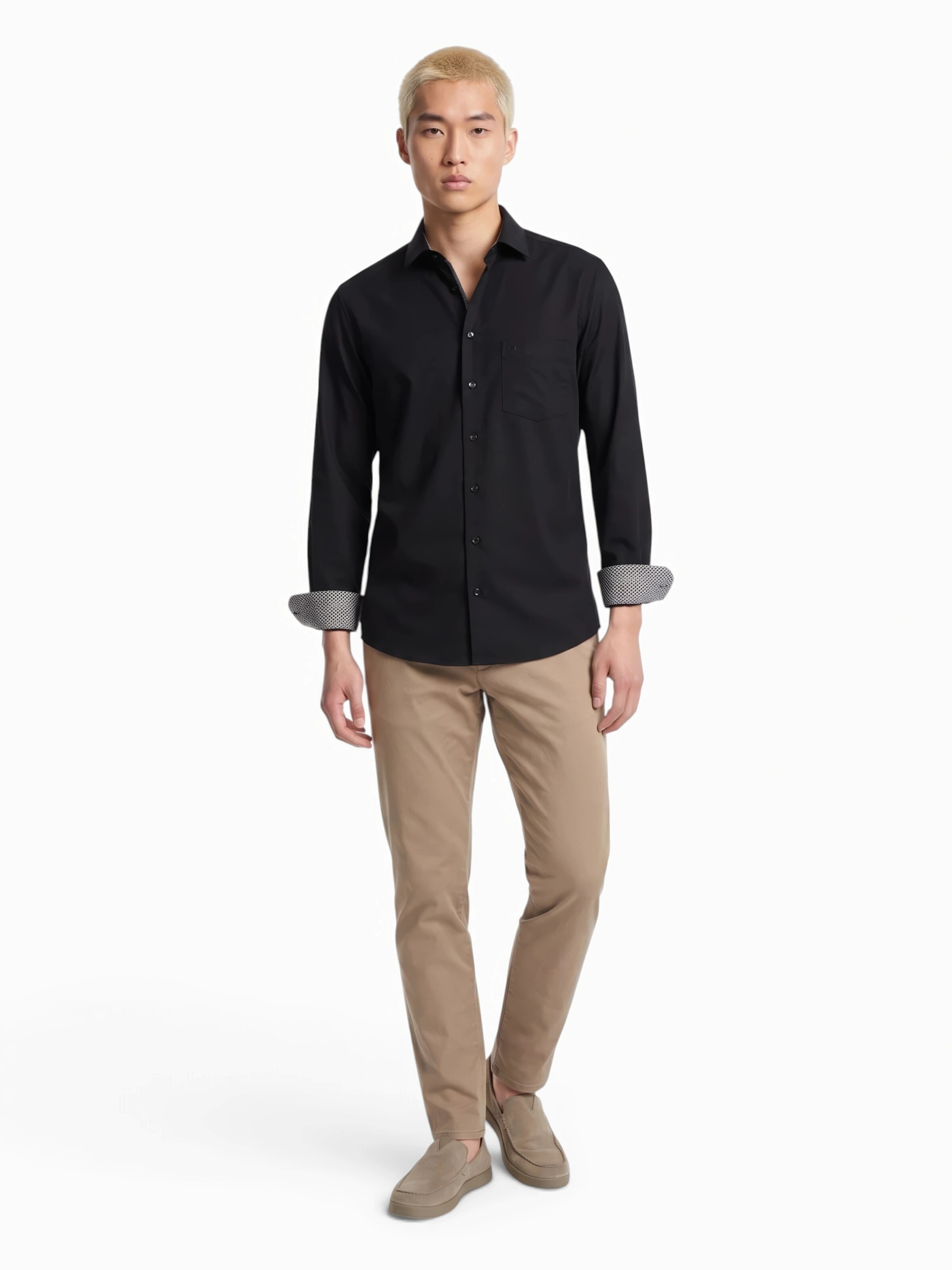 OLYMP Regular Fit Hemd in Schwarz