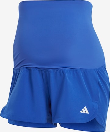 ADIDAS PERFORMANCE Regular Workout Pants 'Pacer Woven Stretch Training Maternity' in Blue: front