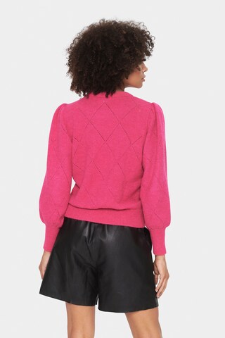 SAINT TROPEZ Sweter 'Nanett' w kolorze różowy