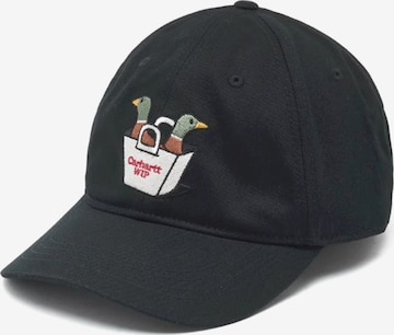 Carhartt WIP Hat 'BUMPER STICKER CAP BLACK' in Black: front