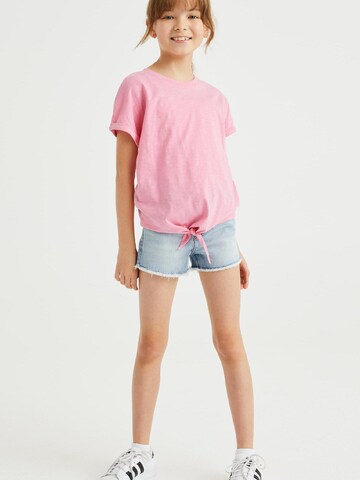 T-Shirt WE Fashion en rose