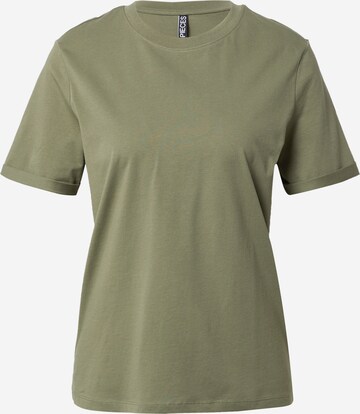 T-shirt 'Ria' PIECES en vert : devant