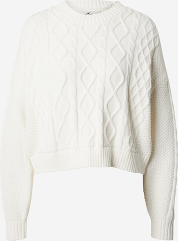 HOLLISTER Sweater in White: front