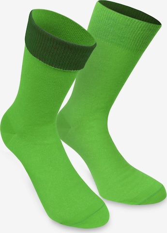 Chaussettes ' Bi-Color ' normani en vert