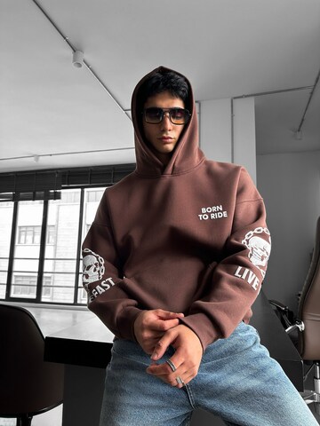Kleidermafia Sweatshirt 'Ride to Survive' in Bruin