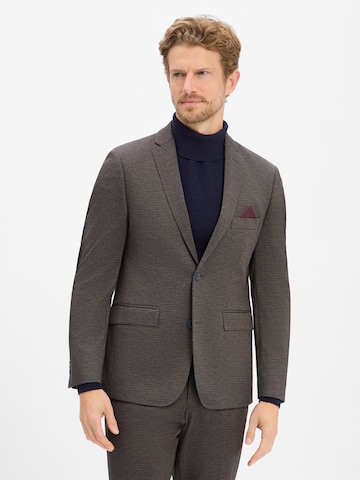Finshley & Harding Regular fit Business-colbert in Bruin: voorkant