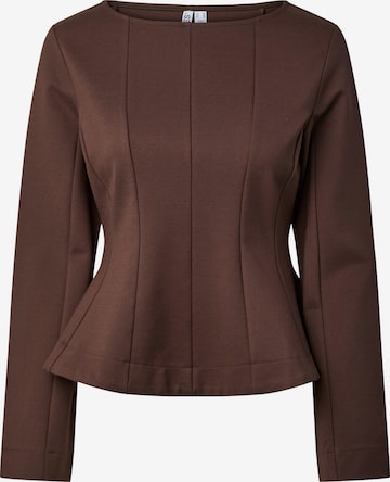 Chemisier 'PCGunhild' PIECES en marron : devant