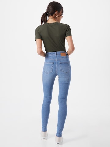 PIECES Skinny Jeans 'High Five' in Blauw