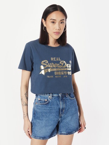 Superdry T-Shirt in Blau: Vorderseite