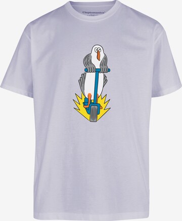 Cleptomanicx T-Shirt 'Scooter Gull' in Lila: predná strana