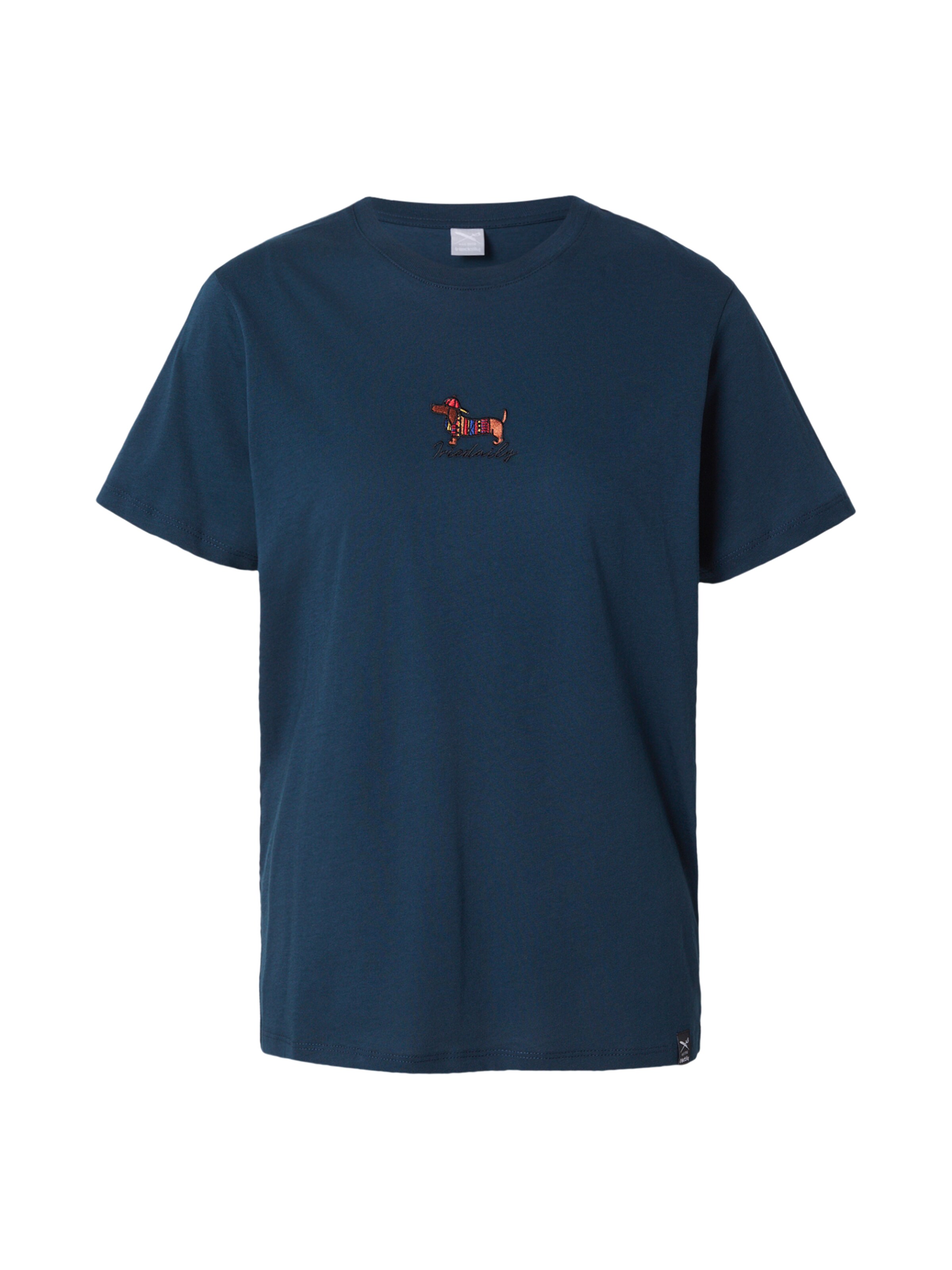 Tricou 'Dacksi' de la Iriedaily pe albastru: față