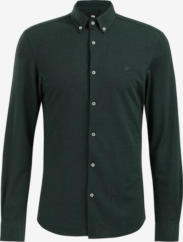 WE Fashion Button Up Shirt in Green: front