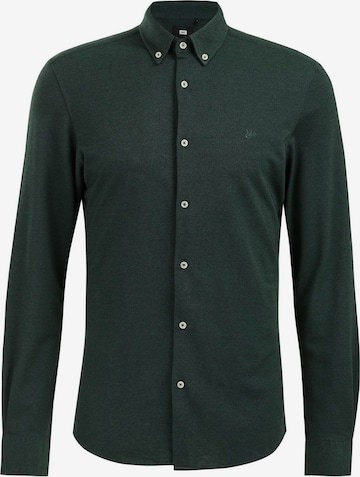WE Fashion Button Up Shirt in Green: front