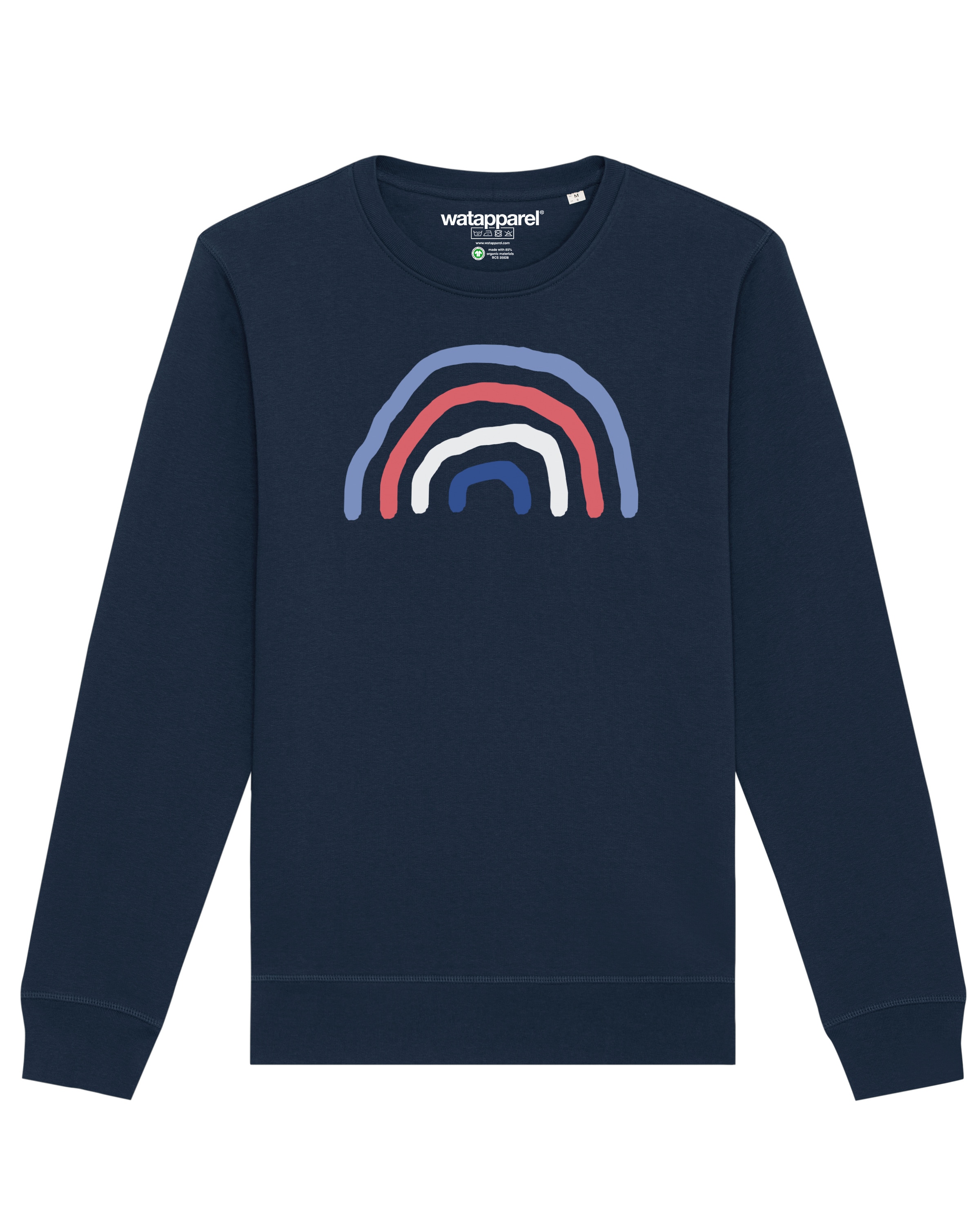 Sweat-shirt ' Regenbogen ' Watapparel en bleu : devant