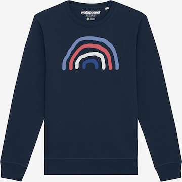 Felpa ' Regenbogen ' di Watapparel in blu: frontale