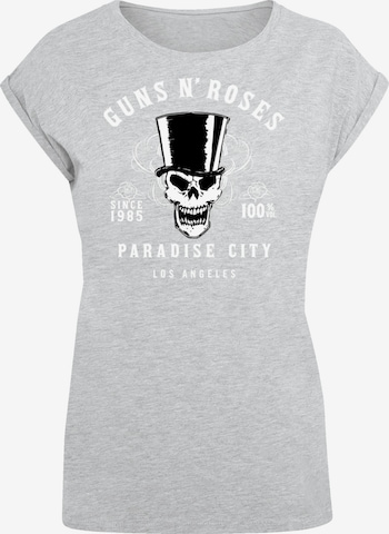 F4NT4STIC Shirt 'Guns 'n' Roses' in Grijs: voorkant