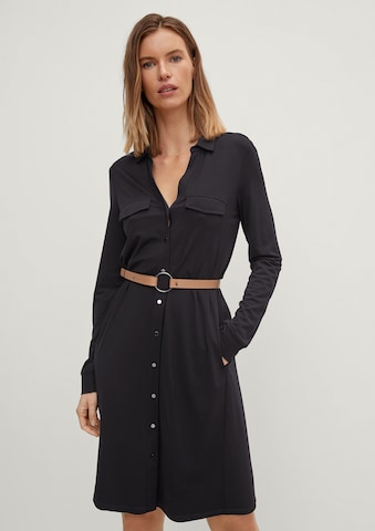 COMMA Shirt Dress in Black: front