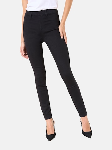 Skinny Jeggings di Friends Like These in nero: frontale