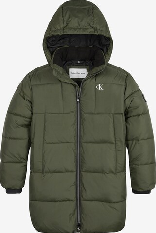 Calvin Klein Jeans Winterjas in Groen: voorkant