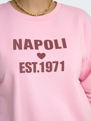 ONLY Carmakoma Свитшот 'CARSilda' в Ярко-розовый