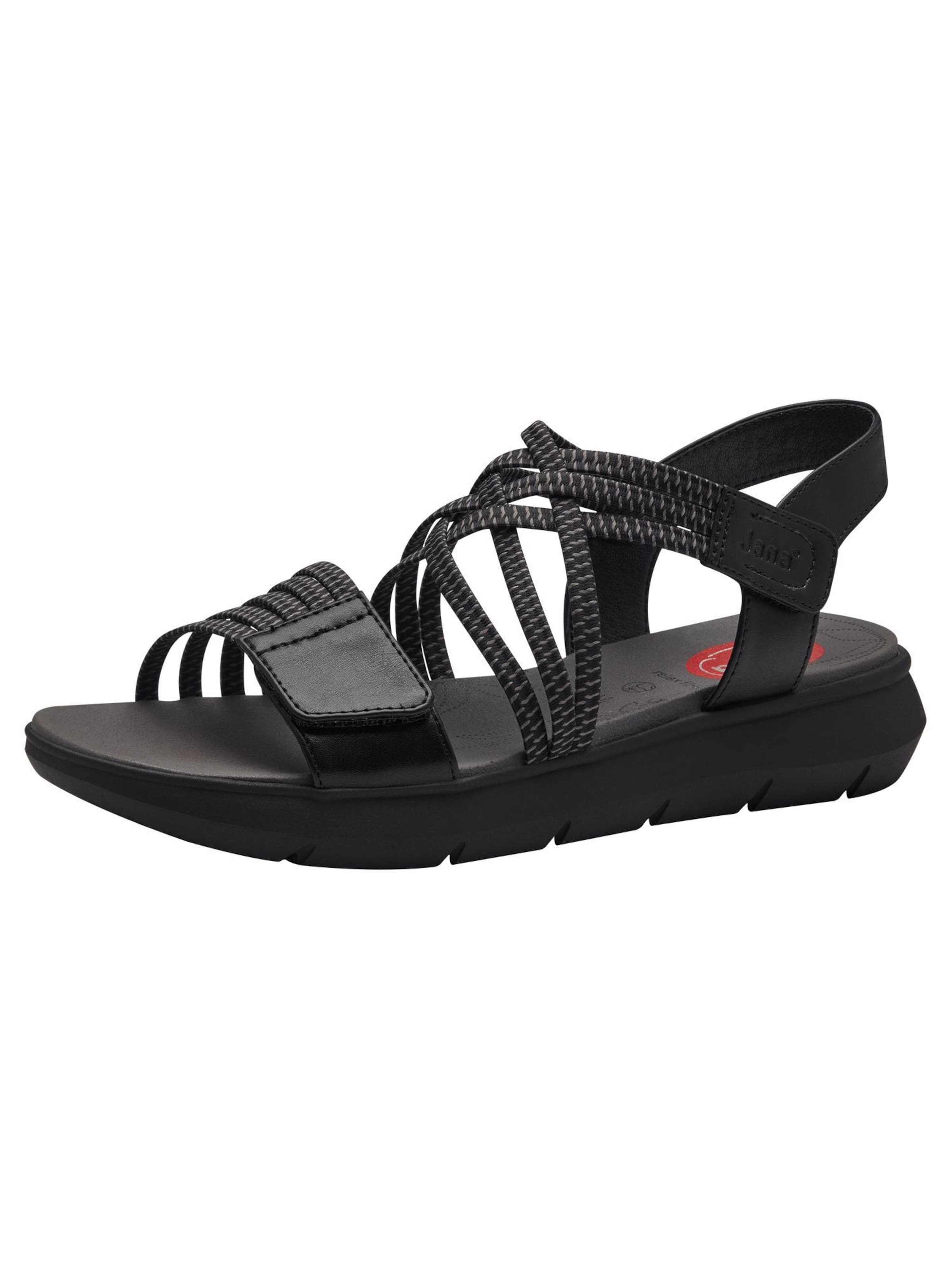 JANA Strap sandal in Black: front