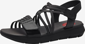 JANA Sandals in Black: front